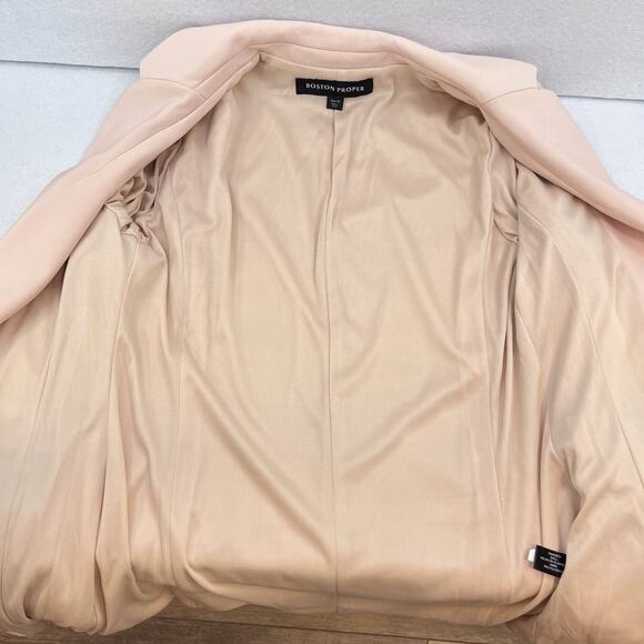 Boston Proper Beyond Travel Classic Boyfriend Blazer jacket pink womens sz 12 - Picture 11 of 11